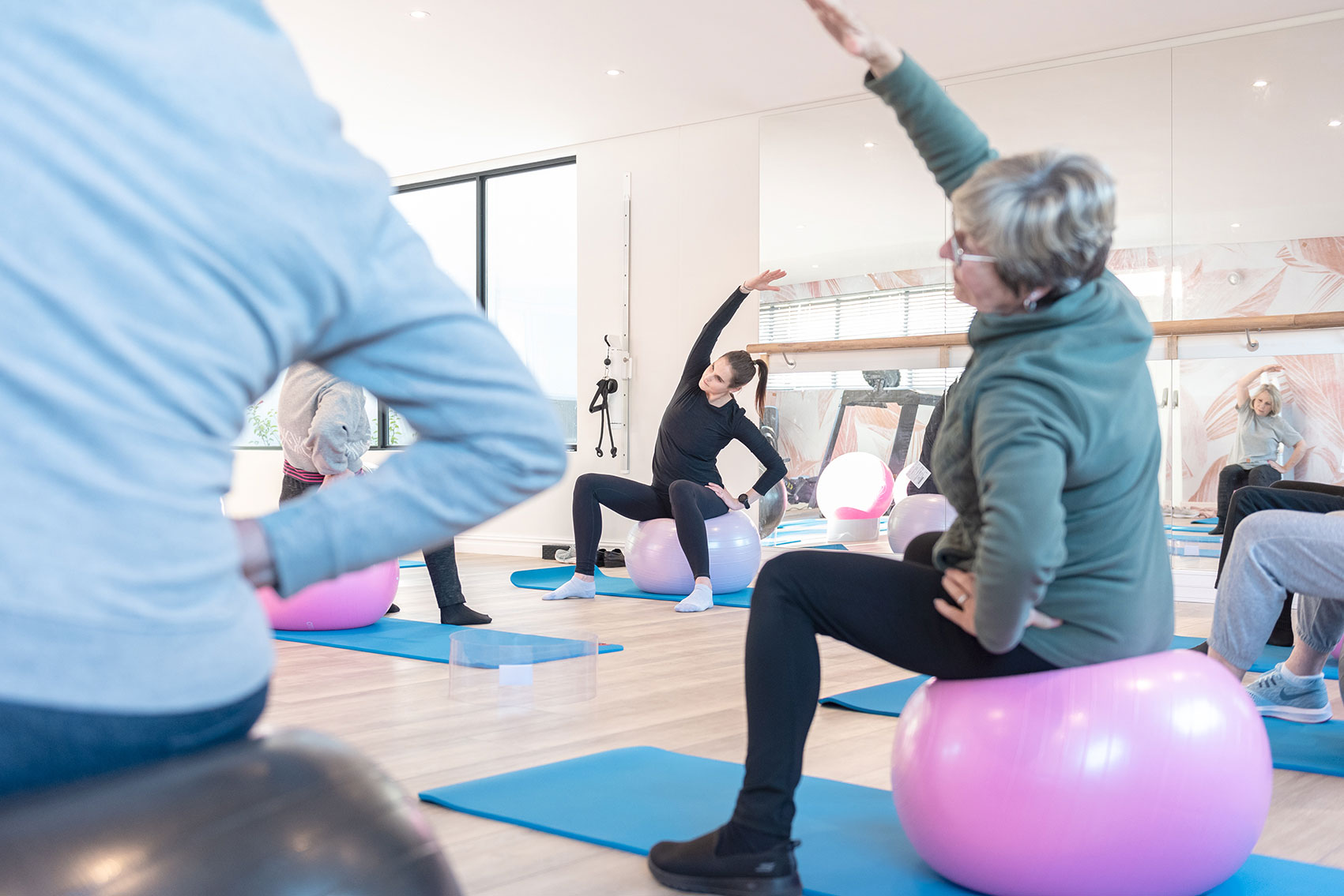 Biokinetics Cape Town Group Class for residents in Core strengthening and Adapted Pilates